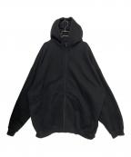 BALENCIAGAバレンシアガ）の古着「Black Pillow Zip-Up Hoodie」｜ブラック