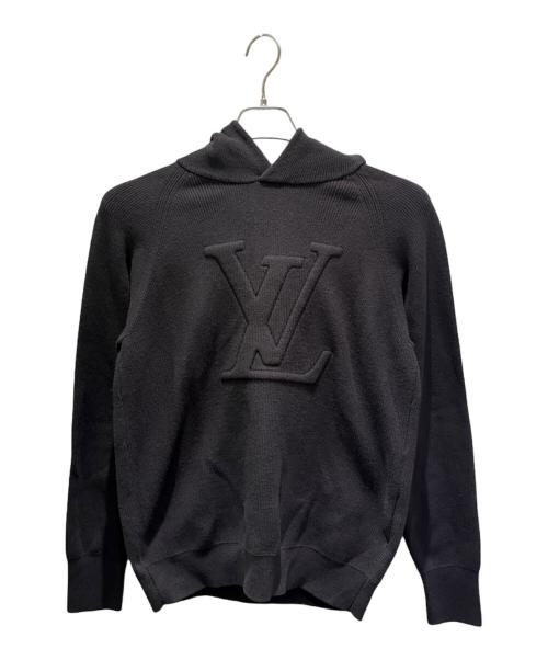 LOUIS VUITTON（ルイ ヴィトン）LOUIS VUITTON (ルイ ヴィトン) LVロゴニットパーカー ブラック サイズ:XSの古着・服飾アイテム