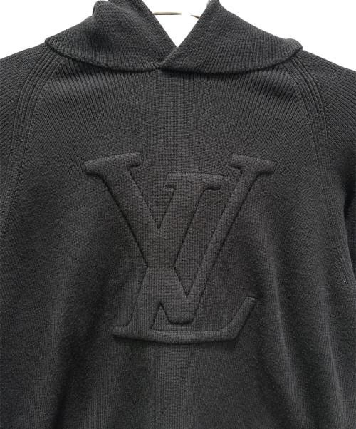 LOUIS VUITTON（ルイ ヴィトン）LOUIS VUITTON (ルイ ヴィトン) LVロゴニットパーカー ブラック サイズ:XSの古着・服飾アイテム
