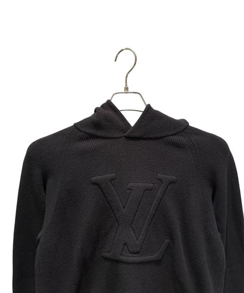 LOUIS VUITTON（ルイ ヴィトン）LOUIS VUITTON (ルイ ヴィトン) LVロゴニットパーカー ブラック サイズ:XSの古着・服飾アイテム
