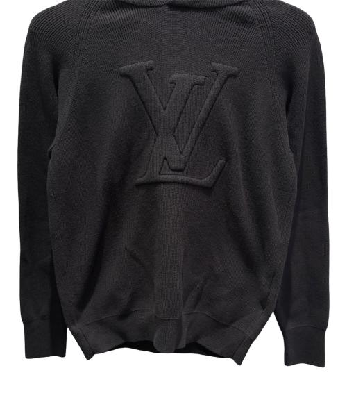 LOUIS VUITTON（ルイ ヴィトン）LOUIS VUITTON (ルイ ヴィトン) LVロゴニットパーカー ブラック サイズ:XSの古着・服飾アイテム