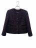 CHANEL（シャネル）の古着「Plum Tweed Jacket/ココボタンツィードジャケット」｜パープル