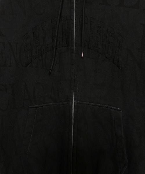 BALENCIAGA（バレンシアガ）BALENCIAGA (バレンシアガ) ロゴジップパーカー ブラック サイズ:Sの古着・服飾アイテム