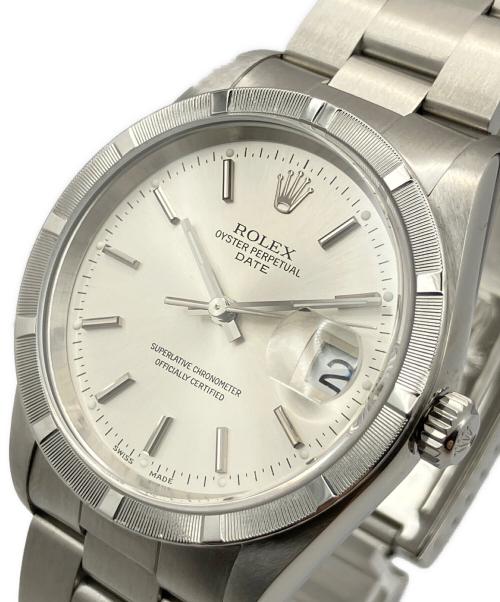 ROLEX（ロレックス）ROLEX (ロレックス) Oyster Perpetual Date 34 オイスターパーペチュアルデイト 34mm Ref.15210 シルバー文字盤 シルバー文字盤 サイズ:34mm/19.0㎝の古着・服飾アイテム