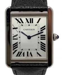 Cartier（カルティエ）の古着「タンクソロ LM/Tank Solo/Ref.WSTA0028」｜シルバー文字盤