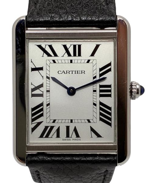 Cartier（カルティエ）Cartier (カルティエ) タンクソロ LM/Tank Solo/Ref.WSTA0028 シルバー文字盤 サイズ:LMの古着・服飾アイテム