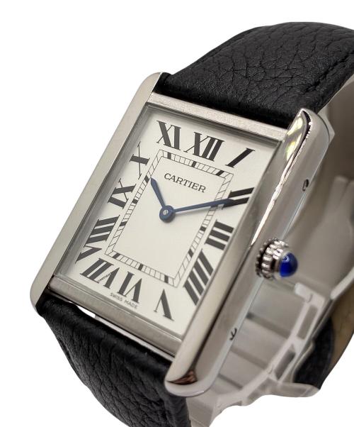 Cartier（カルティエ）Cartier (カルティエ) タンクソロ LM/Tank Solo/Ref.WSTA0028 シルバー文字盤 サイズ:LMの古着・服飾アイテム