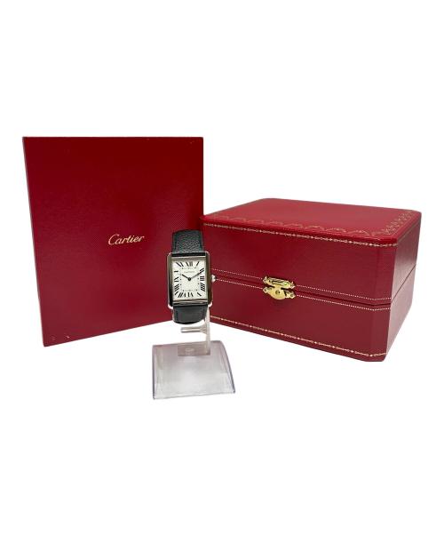 Cartier（カルティエ）Cartier (カルティエ) タンクソロ LM/Tank Solo/Ref.WSTA0028 シルバー文字盤 サイズ:LMの古着・服飾アイテム