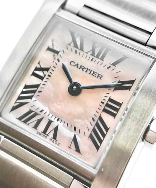 Cartier（カルティエ）Cartier (カルティエ) タンクフランセーズSM Ref.W51028Q3 シェル文字盤 ピンクシェル文字盤 サイズ:20mm/17cmの古着・服飾アイテム