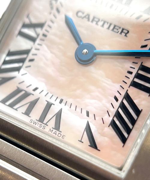 Cartier（カルティエ）Cartier (カルティエ) タンクフランセーズSM Ref.W51028Q3 シェル文字盤 ピンクシェル文字盤 サイズ:20mm/17cmの古着・服飾アイテム