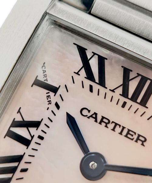 Cartier（カルティエ）Cartier (カルティエ) タンクフランセーズSM Ref.W51028Q3 シェル文字盤 ピンクシェル文字盤 サイズ:20mm/17cmの古着・服飾アイテム
