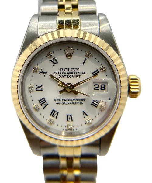 ROLEX（ロレックス）ROLEX (ロレックス) Datejust 26 10P Diamond Ref.69173G/デイトジャスト26/ ホワイト文字盤 サイズ:26cm/16cmの古着・服飾アイテム