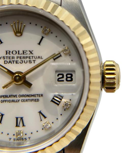 ROLEX（ロレックス）ROLEX (ロレックス) Datejust 26 10P Diamond Ref.69173G/デイトジャスト26/ ホワイト文字盤 サイズ:26cm/16cmの古着・服飾アイテム