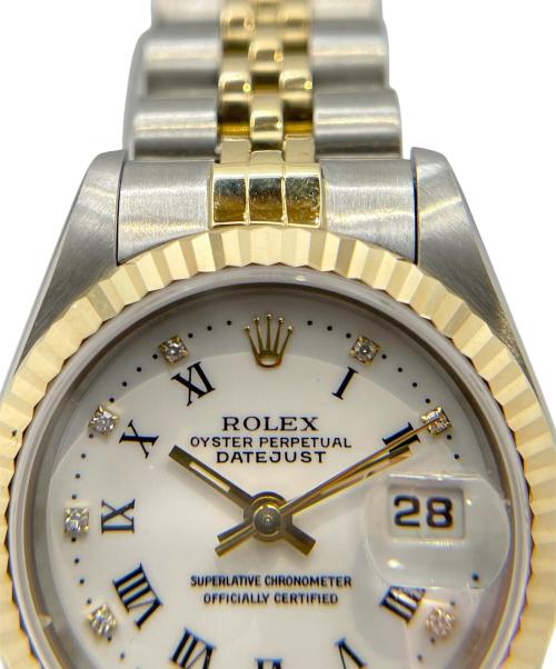 ROLEX（ロレックス）ROLEX (ロレックス) Datejust 26 10P Diamond Ref.69173G/デイトジャスト26/ ホワイト文字盤 サイズ:26cm/16cmの古着・服飾アイテム