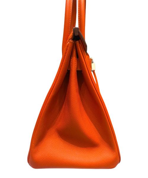 HERMES（エルメス）HERMES (エルメス) バーキン30/シルバー金具/ヴォーエプソン/オレンジ系/▢R刻印 オレンジ系 サイズ:30の古着・服飾アイテム