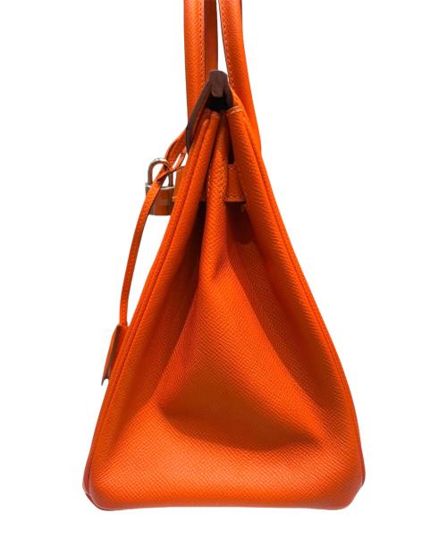 HERMES（エルメス）HERMES (エルメス) バーキン30/シルバー金具/ヴォーエプソン/オレンジ系/▢R刻印 オレンジ系 サイズ:30の古着・服飾アイテム