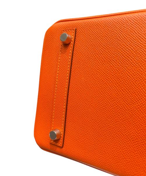 HERMES（エルメス）HERMES (エルメス) バーキン30/シルバー金具/ヴォーエプソン/オレンジ系/▢R刻印 オレンジ系 サイズ:30の古着・服飾アイテム