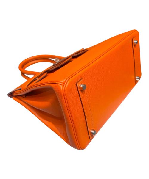 HERMES（エルメス）HERMES (エルメス) バーキン30/シルバー金具/ヴォーエプソン/オレンジ系/▢R刻印 オレンジ系 サイズ:30の古着・服飾アイテム