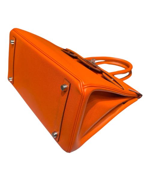 HERMES（エルメス）HERMES (エルメス) バーキン30/シルバー金具/ヴォーエプソン/オレンジ系/▢R刻印 オレンジ系 サイズ:30の古着・服飾アイテム