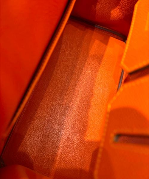 HERMES（エルメス）HERMES (エルメス) バーキン30/シルバー金具/ヴォーエプソン/オレンジ系/▢R刻印 オレンジ系 サイズ:30の古着・服飾アイテム