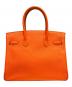 HERMES (エルメス) バーキン30/シルバー金具/ヴォーエプソン/オレンジ系/▢R刻印 オレンジ系 サイズ:30：1800000円
