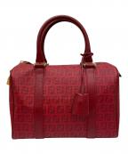 FENDIフェンディ）の古着「ズッキーノ柄 ミニボストンバッグ」｜レッド