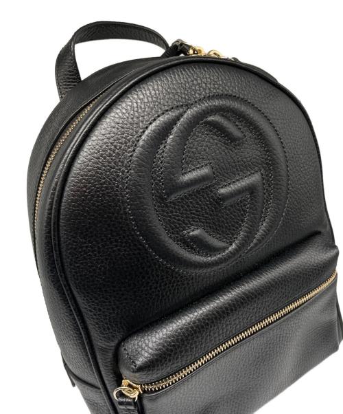 GUCCI（グッチ）GUCCI (グッチ) ソーホー インターロッキングG リュックサック ブラックの古着・服飾アイテム