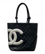 CHANELシャネル）の古着「カンボン トートバッグ ミディアム」｜ブラック