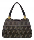 FENDIフェンディ）の古着「FFロゴハンドバッグ」｜ブラウン