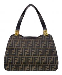 FENDI（フェンディ）の古着「FFロゴハンドバッグ」｜ブラウン