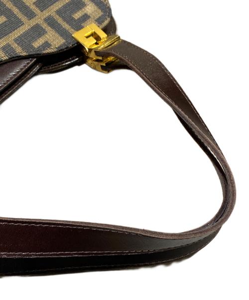 FENDI（フェンディ）FENDI (フェンディ) FFロゴハンドバッグ ブラウンの古着・服飾アイテム