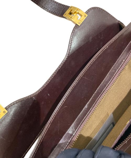 FENDI（フェンディ）FENDI (フェンディ) FFロゴハンドバッグ ブラウンの古着・服飾アイテム