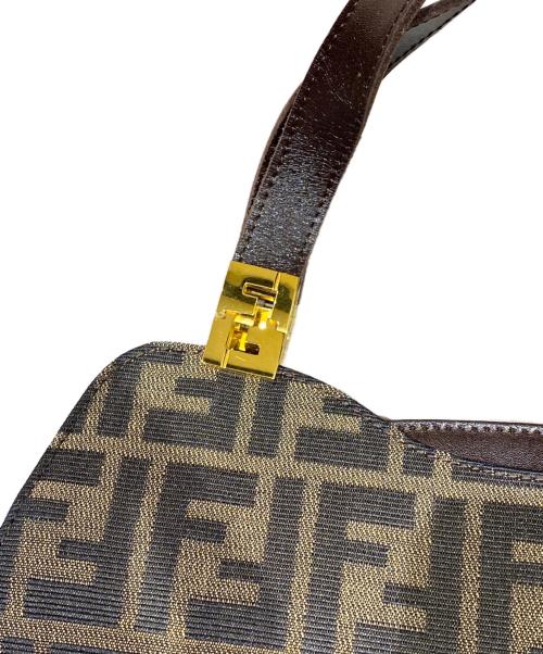 FENDI（フェンディ）FENDI (フェンディ) FFロゴハンドバッグ ブラウンの古着・服飾アイテム