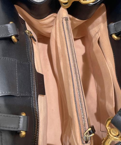 GUCCI（グッチ）GUCCI (グッチ) GGマーモント 2WAYショルダーバッグ ブラックの古着・服飾アイテム