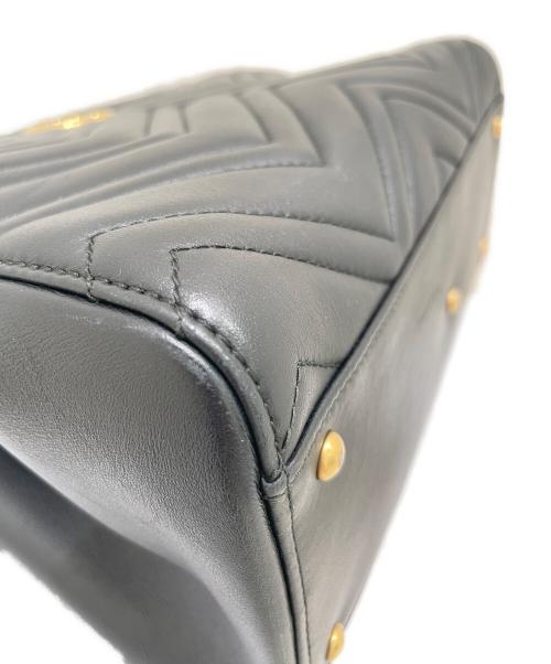 GUCCI（グッチ）GUCCI (グッチ) GGマーモント 2WAYショルダーバッグ ブラックの古着・服飾アイテム