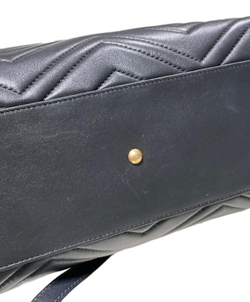 GUCCI（グッチ）GUCCI (グッチ) GGマーモント 2WAYショルダーバッグ ブラックの古着・服飾アイテム