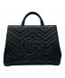 GUCCI (グッチ) GGマーモント 2WAYショルダーバッグ ブラック：130000円