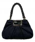 FENDIフェンディ）の古着「FFロゴチェーンハンドバッグ」｜ブラック