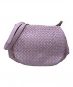 BOTTEGA VENETAボッテガベネタ）の古着「イントレチャート ショルダーバッグ」｜パープル