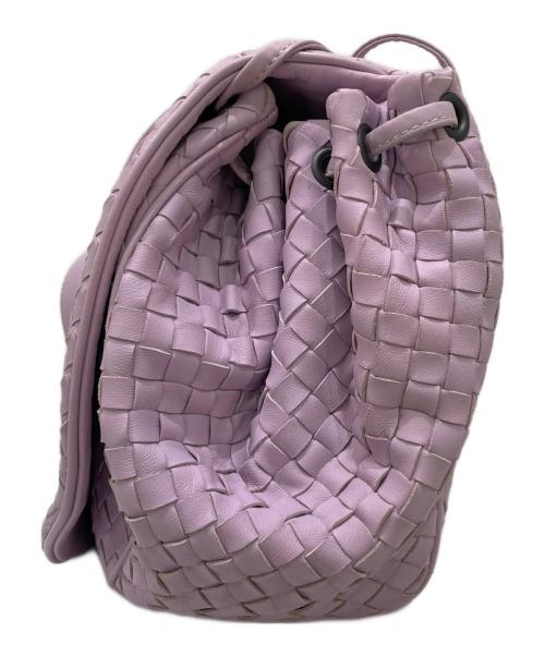 BOTTEGA VENETA（ボッテガベネタ）BOTTEGA VENETA (ボッテガベネタ) イントレチャート ショルダーバッグ パープルの古着・服飾アイテム