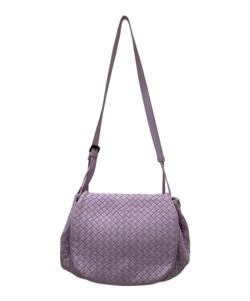 BOTTEGA VENETA（ボッテガベネタ）BOTTEGA VENETA (ボッテガベネタ) イントレチャート ショルダーバッグ パープルの古着・服飾アイテム