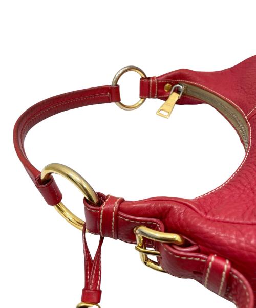 PRADA（プラダ）PRADA (プラダ) ヴィッテロダイノ ホーボーバッグ レッドの古着・服飾アイテム