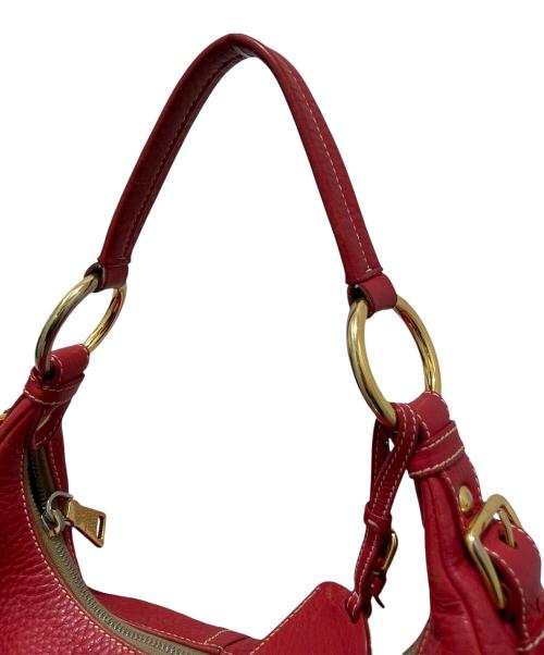 PRADA（プラダ）PRADA (プラダ) ヴィッテロダイノ ホーボーバッグ レッドの古着・服飾アイテム