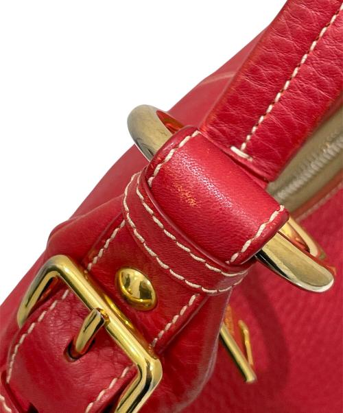 PRADA（プラダ）PRADA (プラダ) ヴィッテロダイノ ホーボーバッグ レッドの古着・服飾アイテム