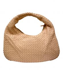 BOTTEGA VENETA（ボッテガベネタ）の古着「ホーボーショルダーバッグ」｜ピンクベージュ