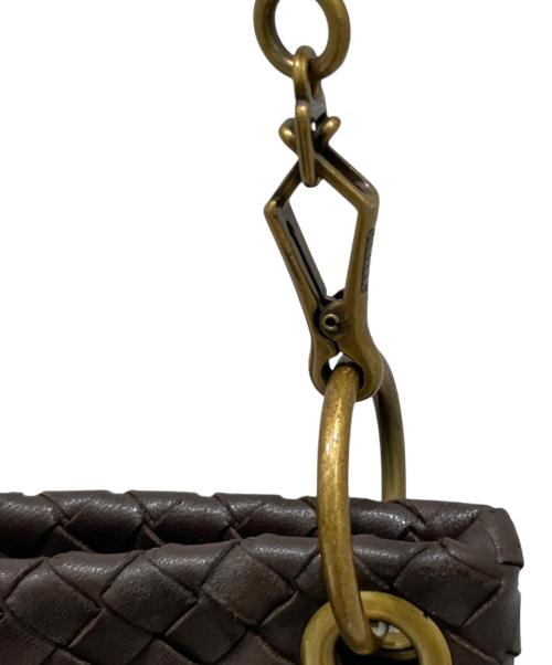 BOTTEGA VENETA（ボッテガベネタ）BOTTEGA VENETA (ボッテガベネタ) イントレチャート ショルダーバッグ ブラウンの古着・服飾アイテム