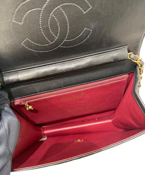 CHANEL（シャネル）CHANEL (シャネル) プッシュロックチェーンショルダーバッグ ブラックの古着・服飾アイテム