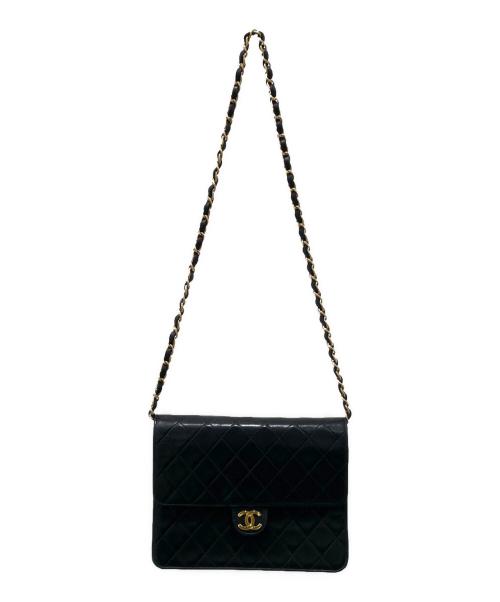 CHANEL（シャネル）CHANEL (シャネル) プッシュロックチェーンショルダーバッグ ブラックの古着・服飾アイテム