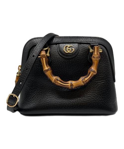 GUCCI（グッチ）GUCCI (グッチ) ダイアナミニショルダーバッグ ブラックの古着・服飾アイテム