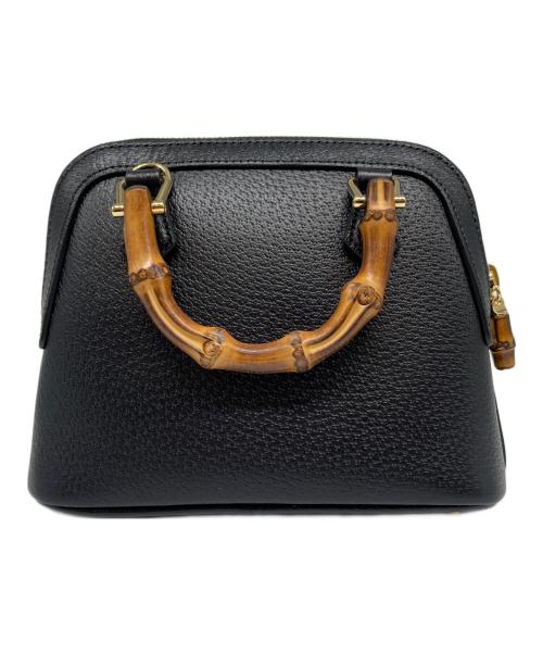 GUCCI（グッチ）GUCCI (グッチ) ダイアナミニショルダーバッグ ブラックの古着・服飾アイテム